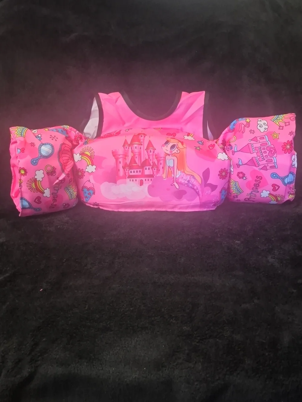 Pink Princess Float Swim Vest with Arm Bands